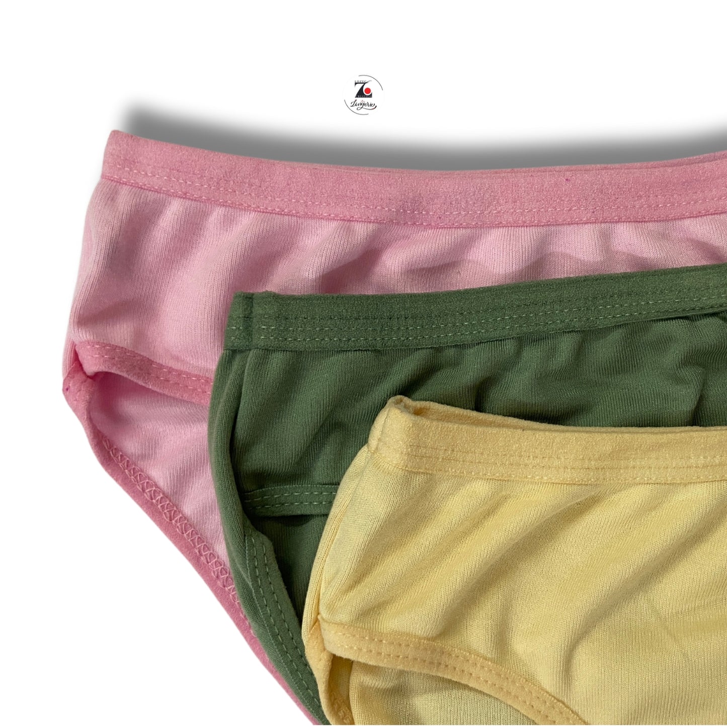 Women's Soft Cotton Panty – Pastel Colours (Pink, Green, Beige) | 3-Pack by LOZEC CREATION