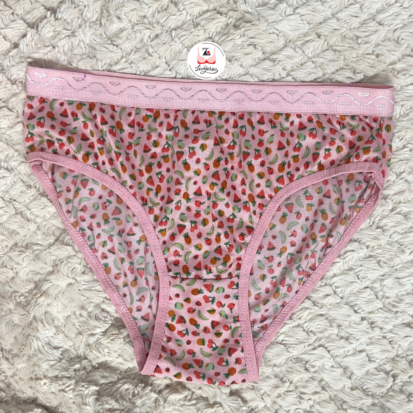 Fruits Printed Cotton Lycra Briefs Pack of 3