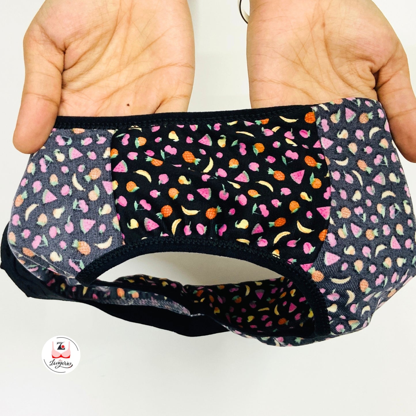 Fruits Printed Cotton Lycra Briefs Pack of 3