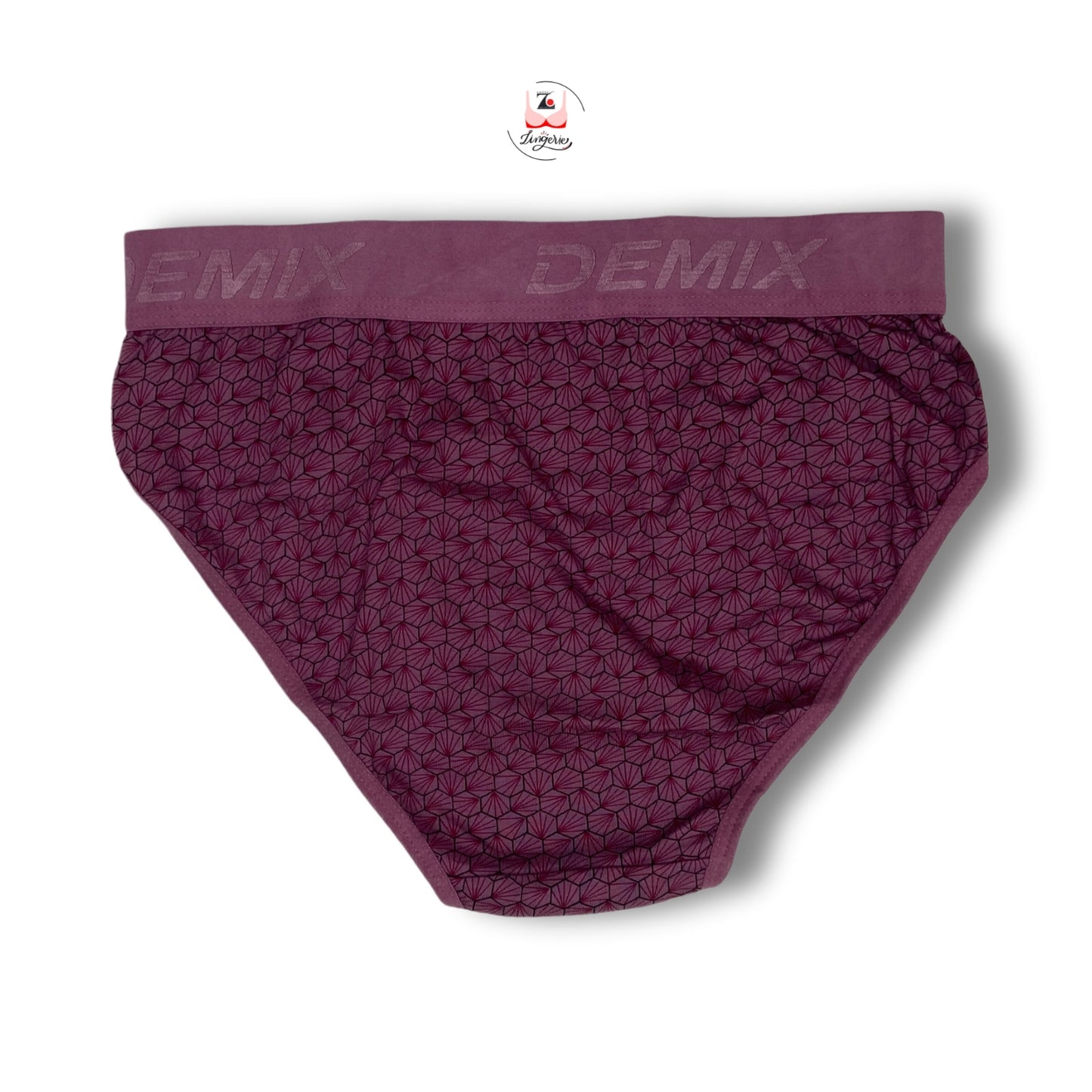 Hexagon Pattern Broad Waist Band Cotton Fabric Hipster Briefs- Pack of 3 Printed Colours