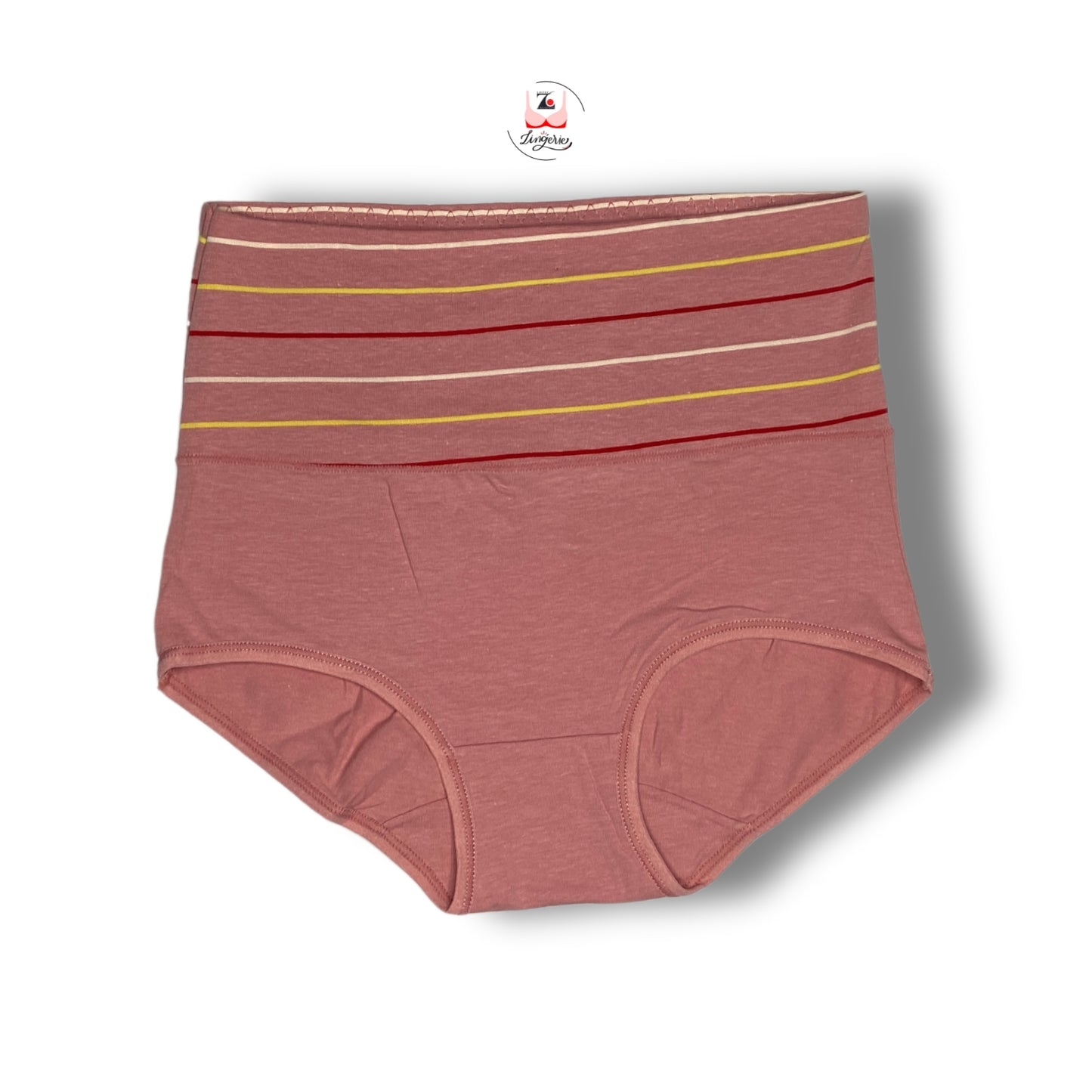 Striped High Waist Hipster Briefs Peach panty | Lozec Creation