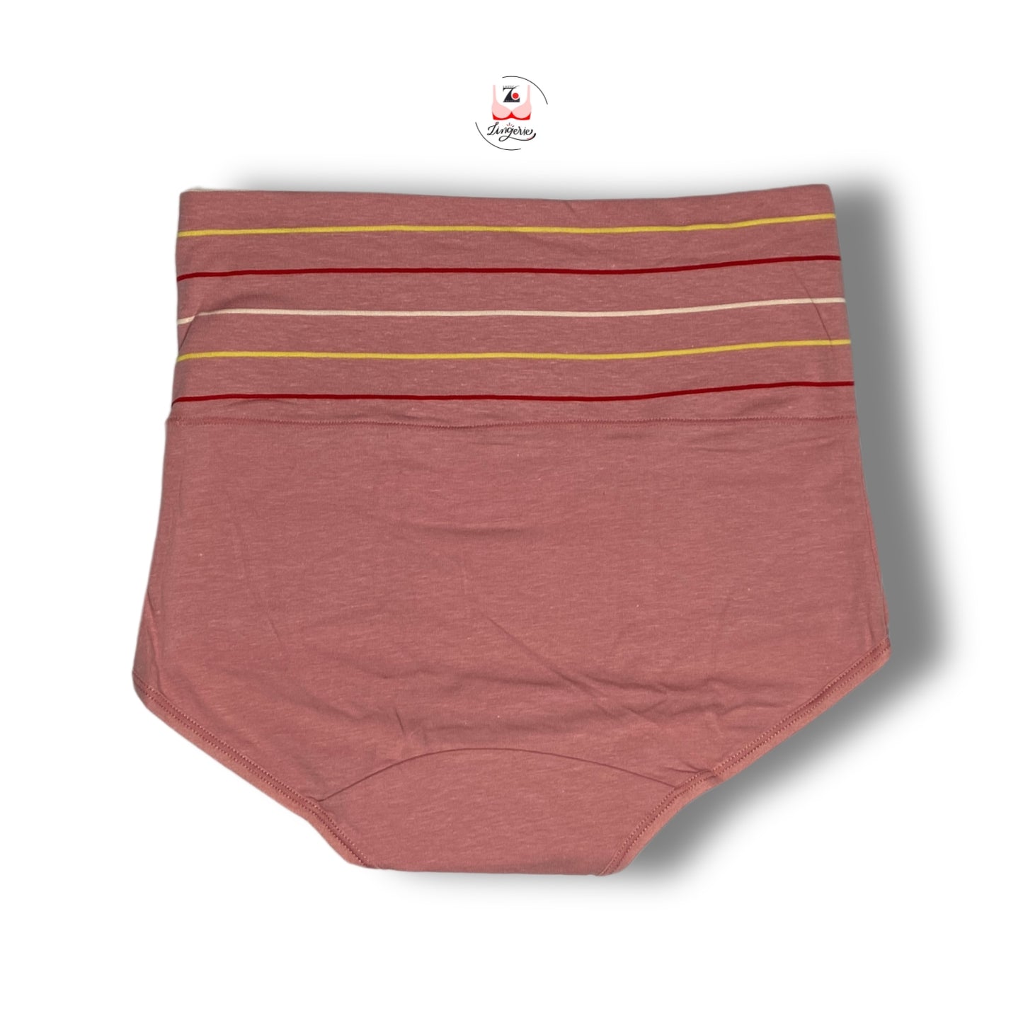 Striped High Waist Hipster Briefs Peach panty | Lozec Creation