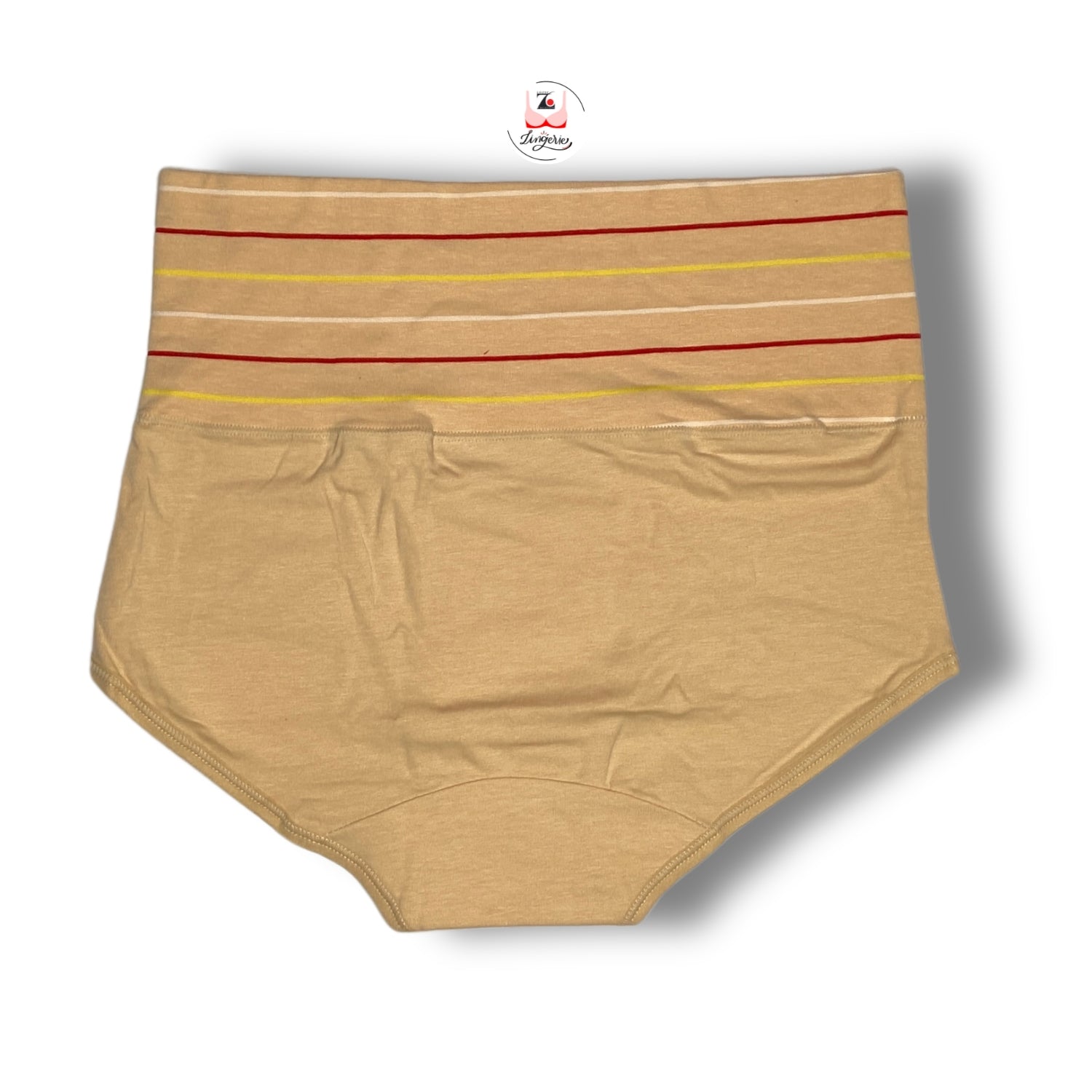 Striped High Waist Hipster Briefs Skin panty | Lozec Creation