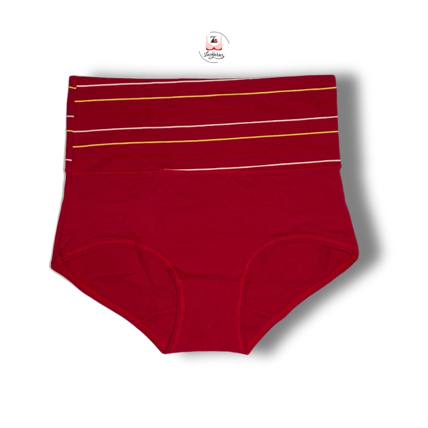 Striped High Waist Hipster Briefs Maroon panty | Lozec Creation