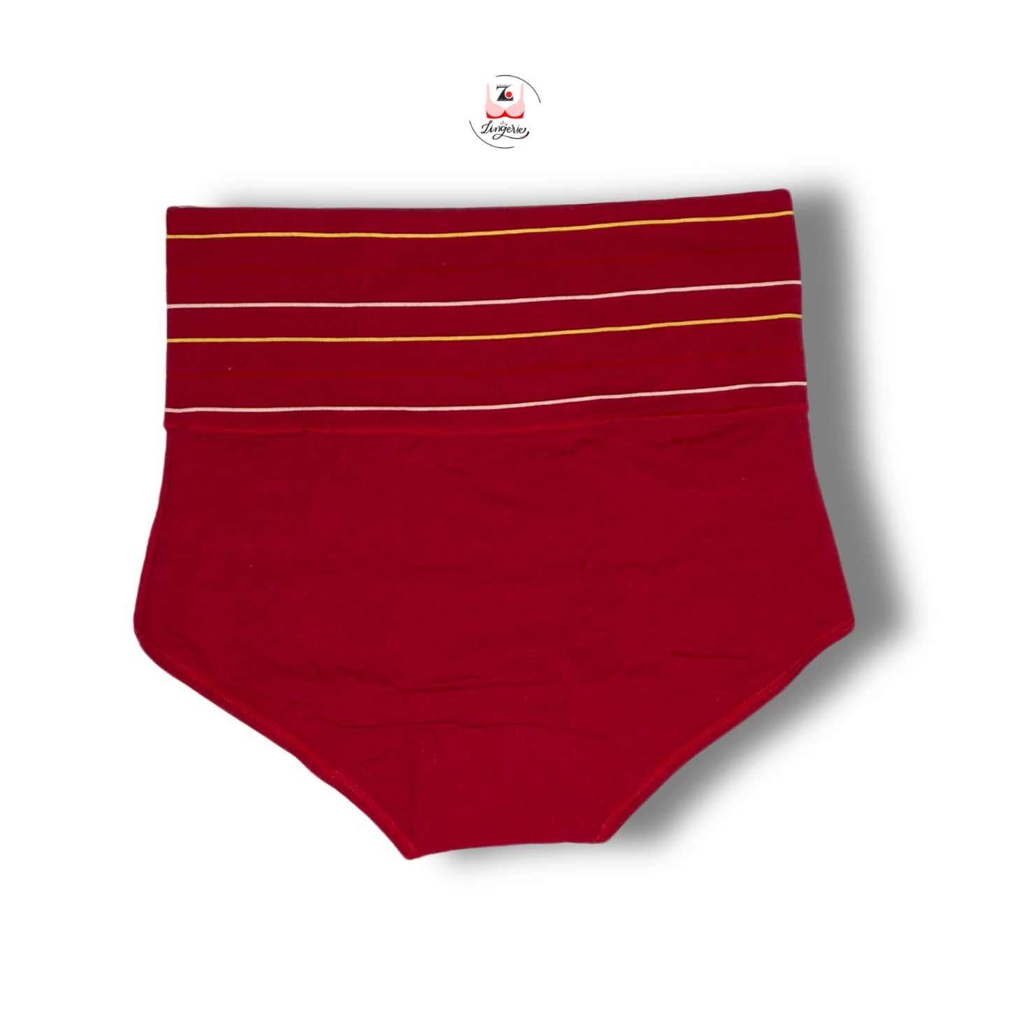 Striped High Waist Hipster Briefs Maroon Panty | Lozec Creation