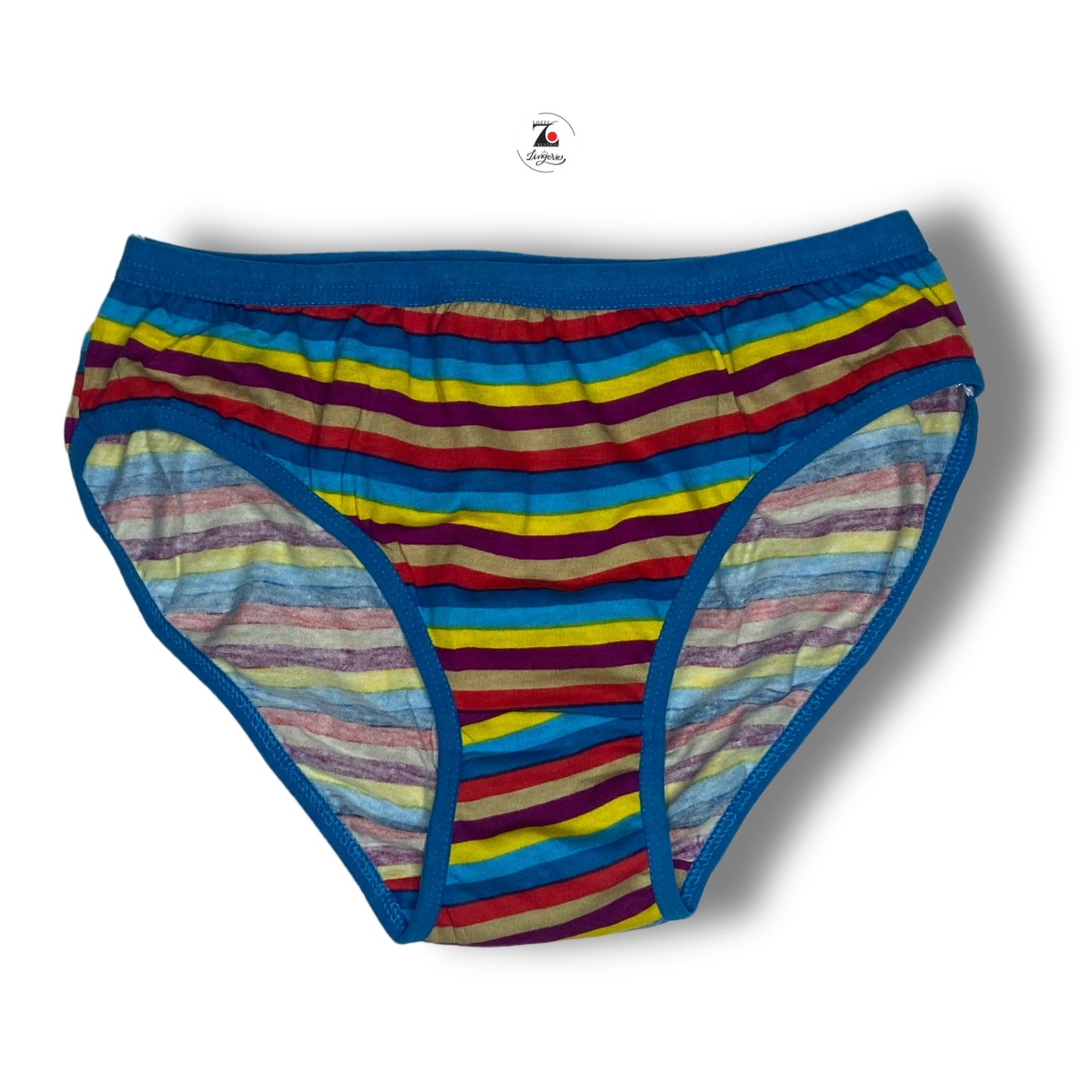 Women's Mid-Waist Cotton Panties – Striped Multicolor Design (3-Pack) | LOZEC CREATION