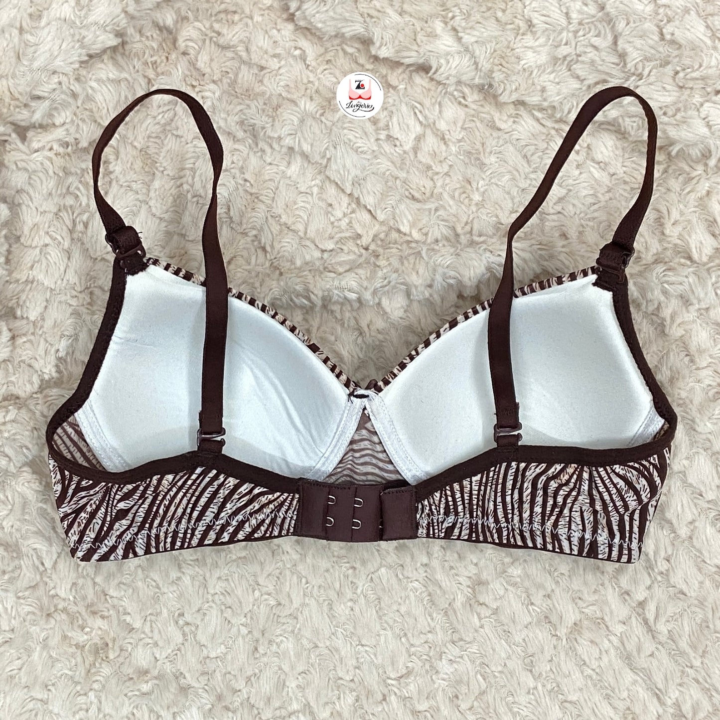 Tiger Printed Light Padded T-Shirt Brassiere