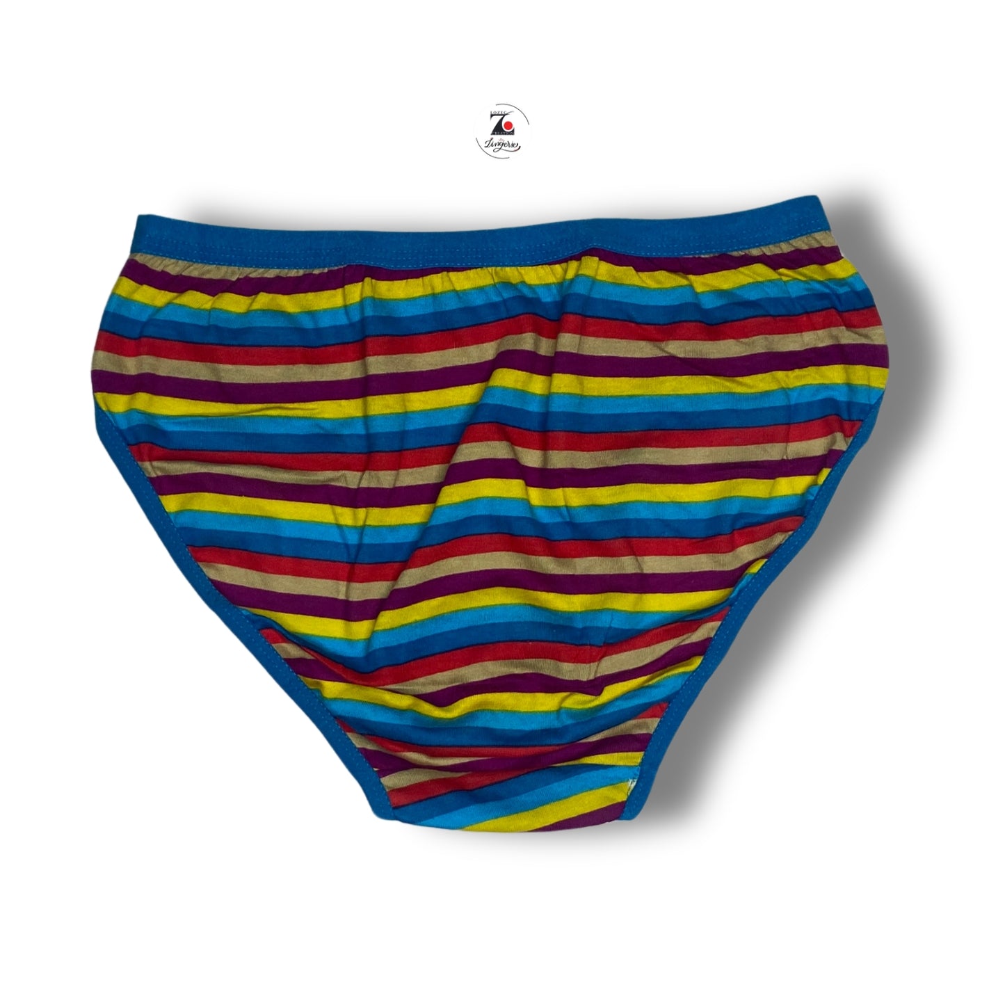 Women's Mid-Waist Cotton Panties – Striped Multicolor Design (3-Pack) | LOZEC CREATION