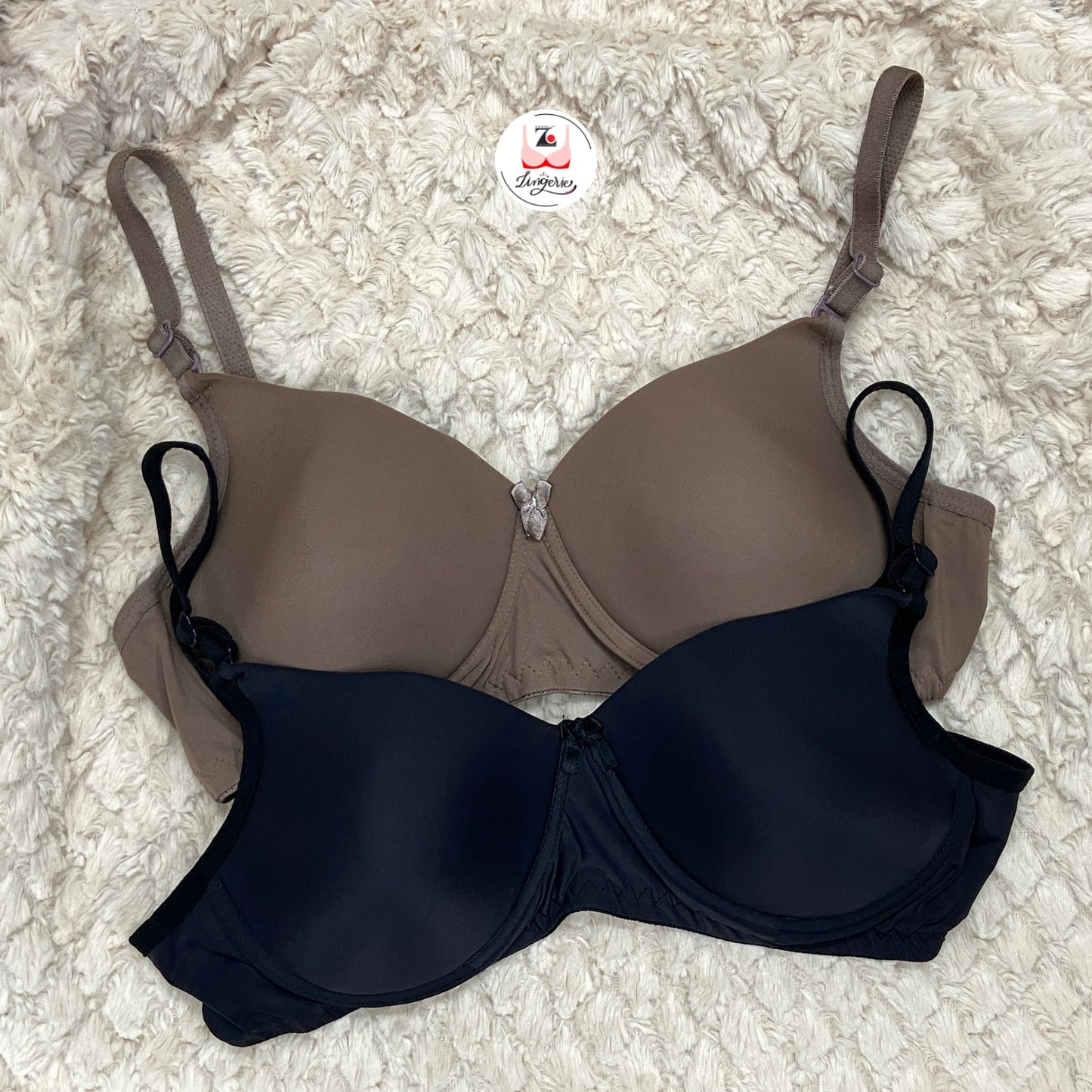 Solid Padded Brassiere pack of 2