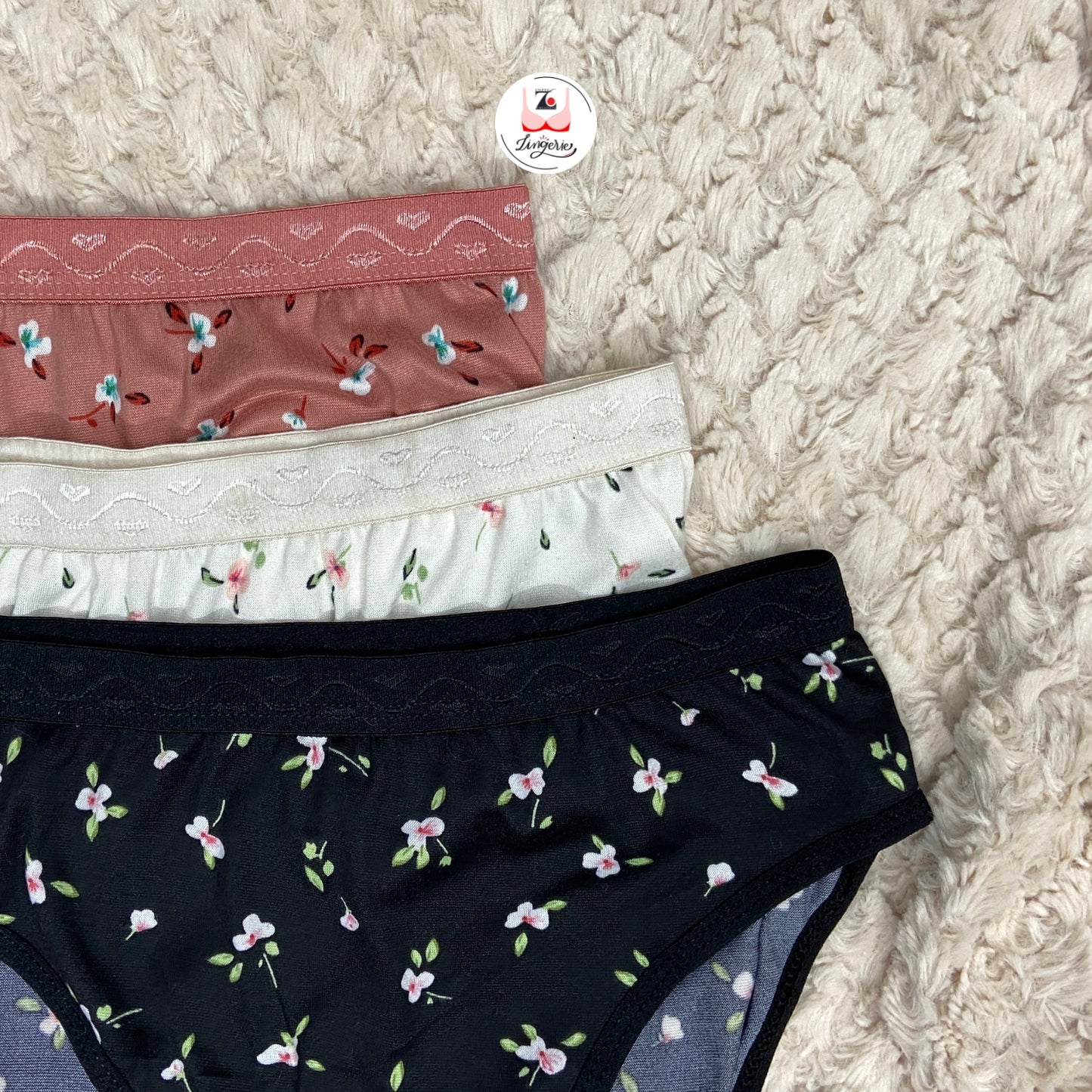 Assorted Basic Printed Cotton Lycra Briefs Pack of 3