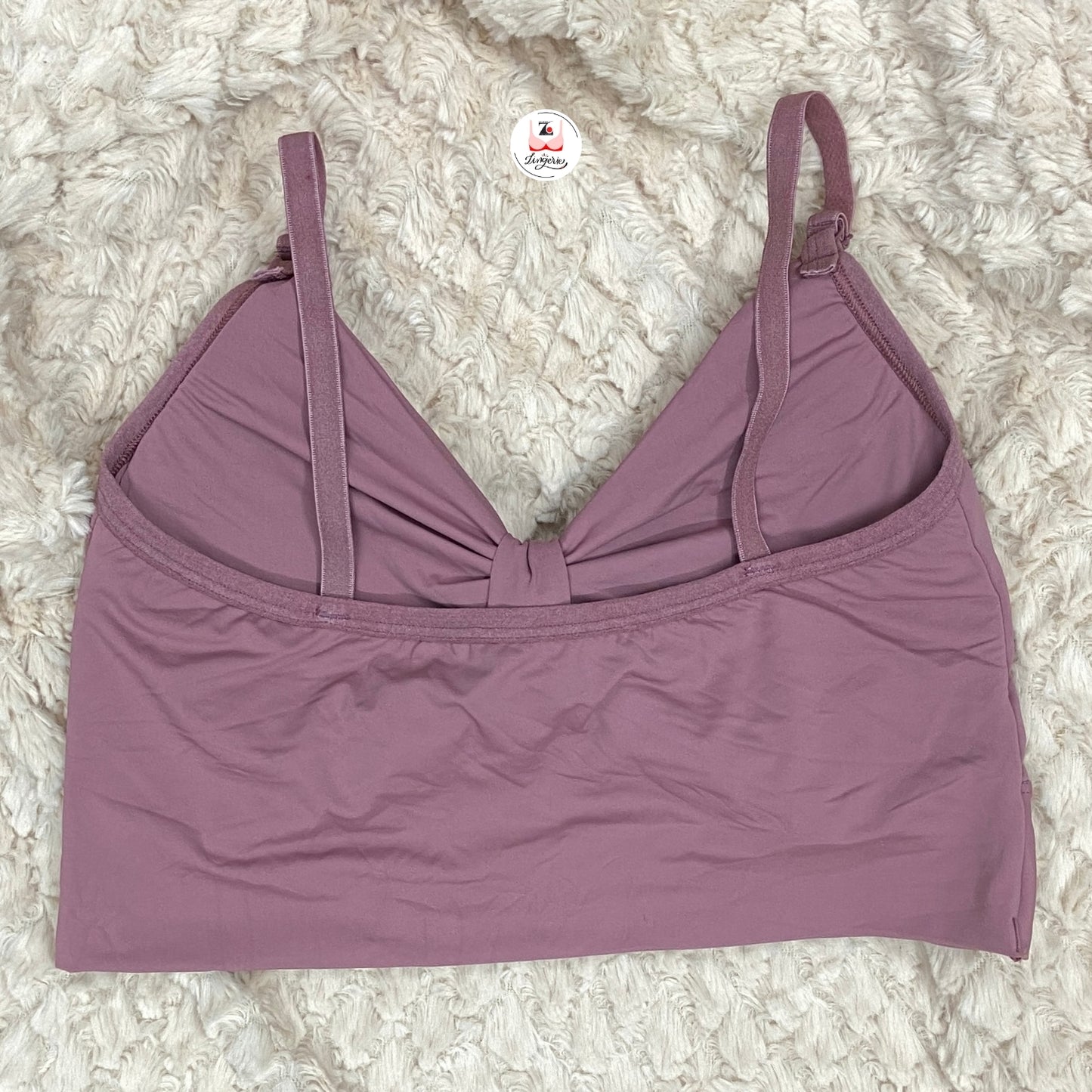 Mauve Solid Sports Brassiere Top Style Free Size