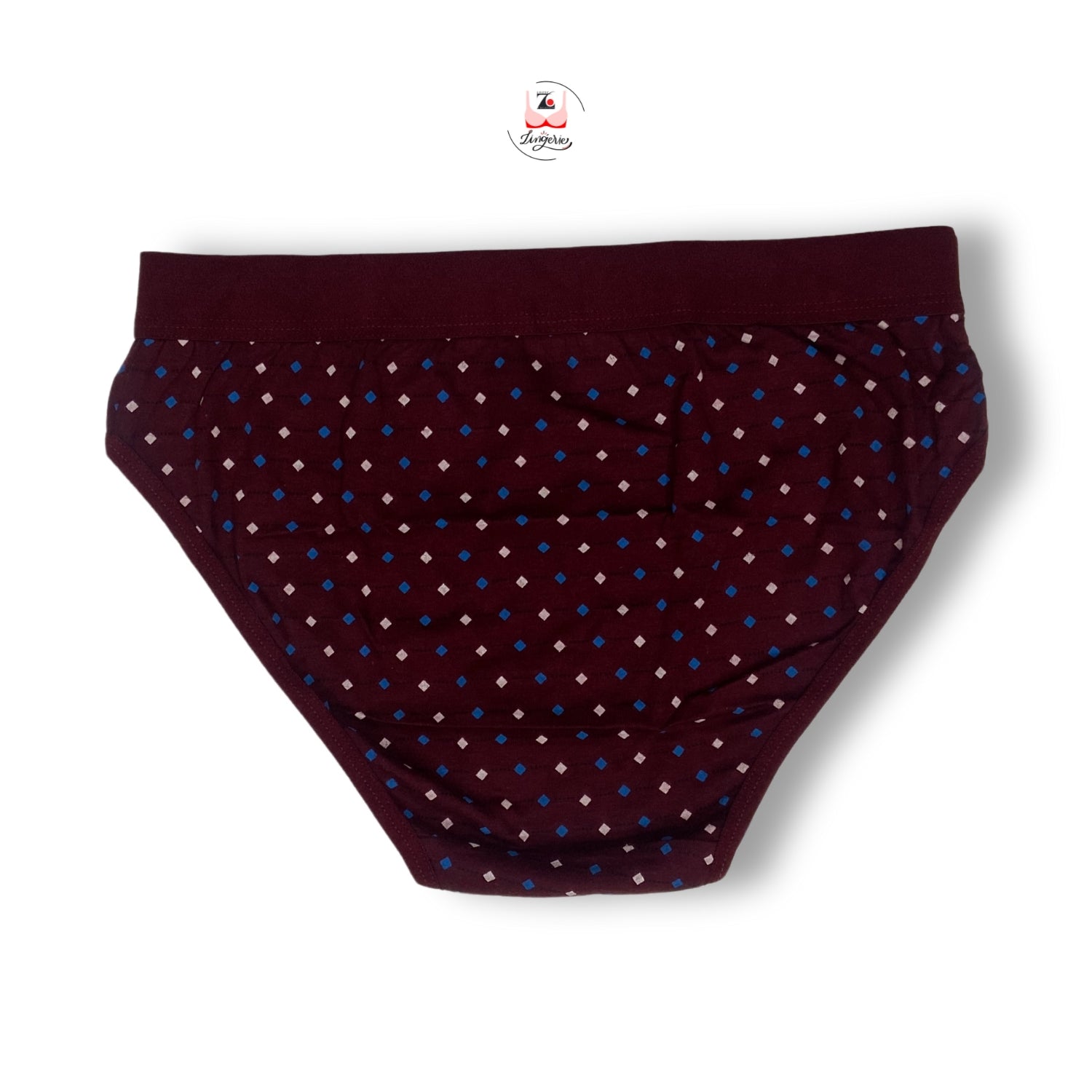 Square Dot Broad Waist Band Cotton Fabric Hipster Briefs - Pack of 3 Printed Colours