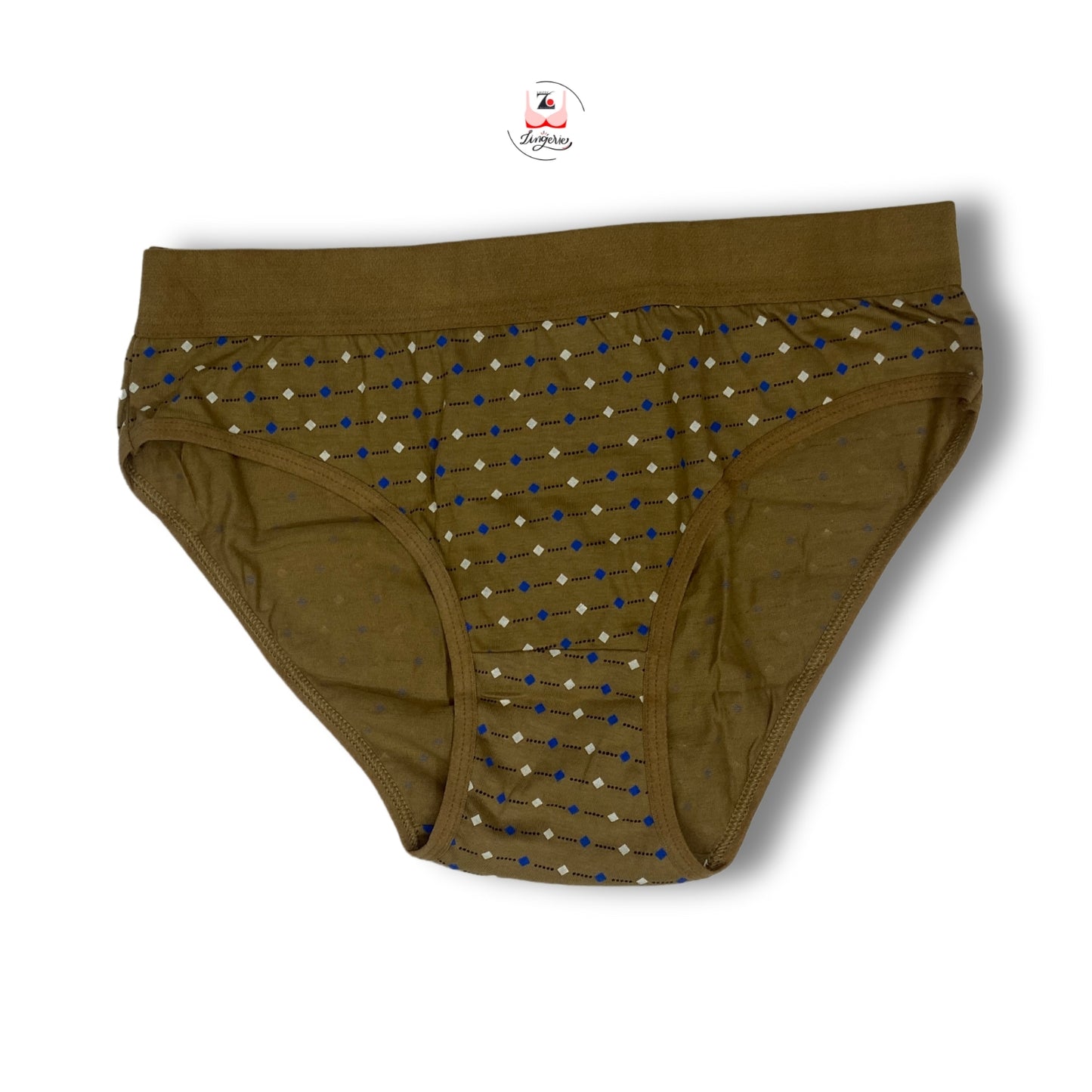 Square Dot Broad Waist Band Cotton Fabric Hipster Briefs - Pack of 3 Printed Colours
