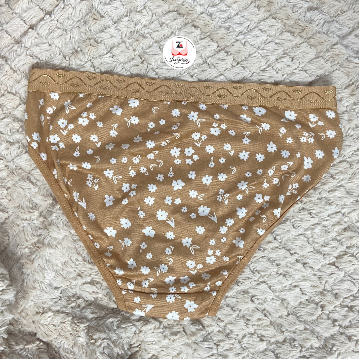 Flower Printed Cotton Lycra Briefs Pack of 3