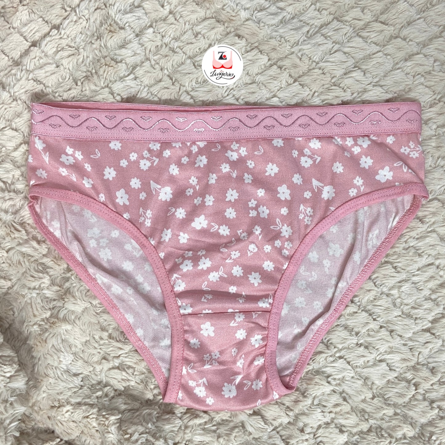 Flower Printed Cotton Lycra Briefs Pack of 3