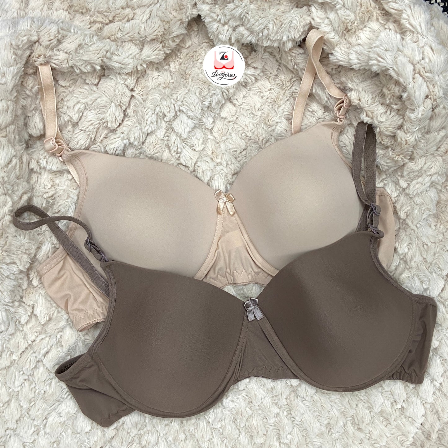 Solid Padded Brassiere pack of 2
