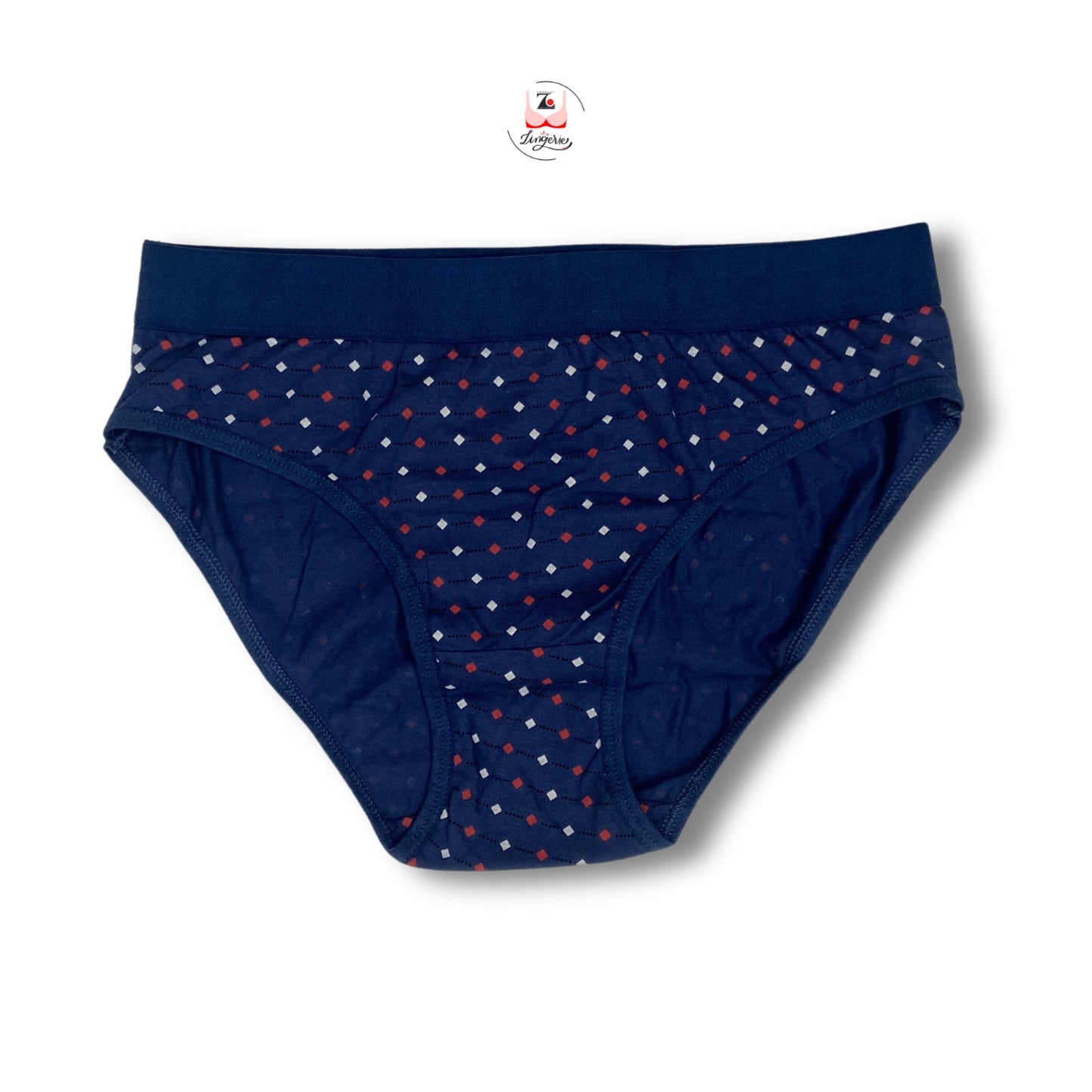 Square Dot Broad Waist Band Cotton Fabric Hipster Briefs - Pack of 3 Printed Colours