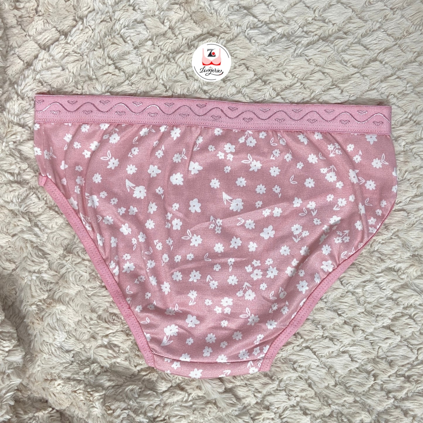 Flower Printed Cotton Lycra Briefs Pack of 3