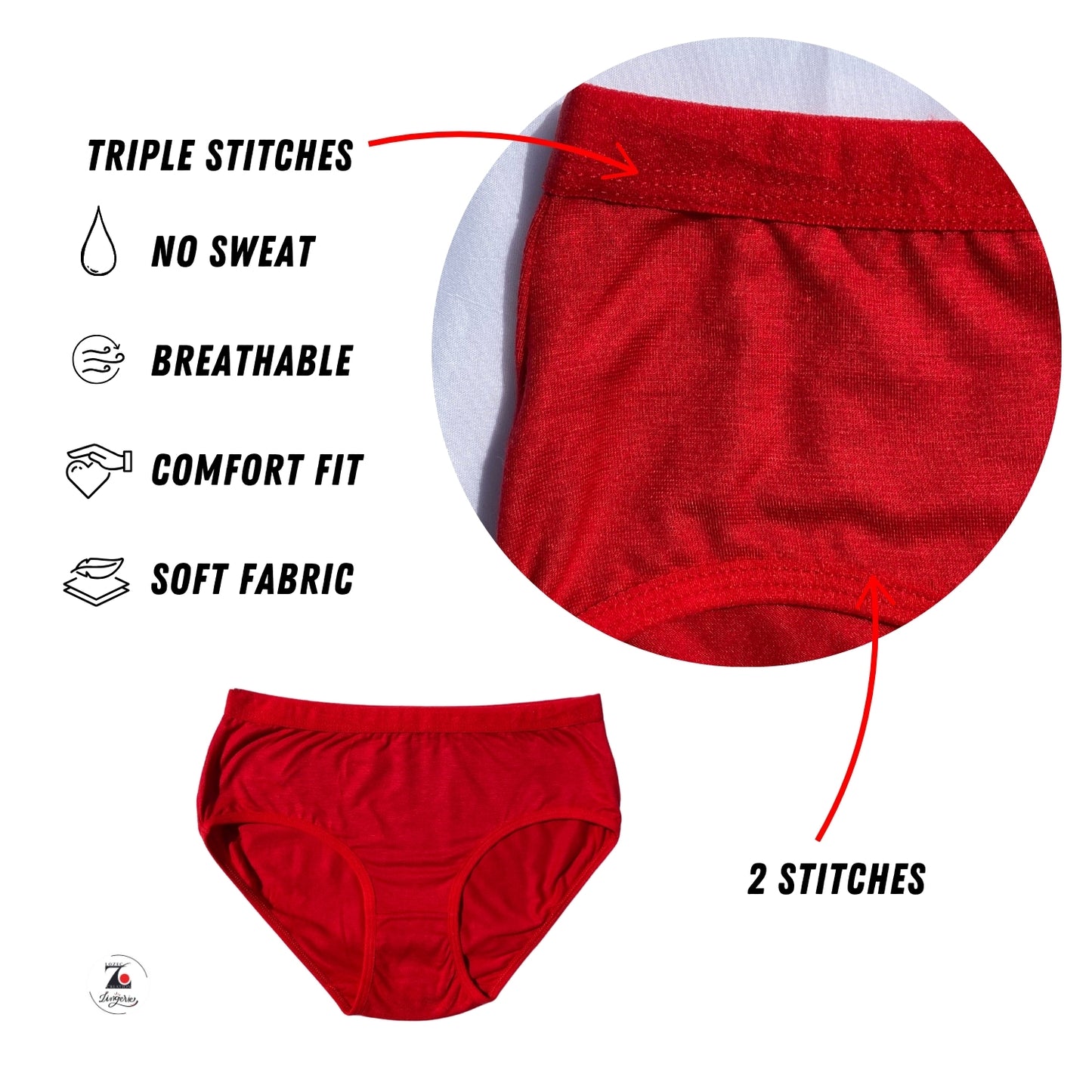 Romantic Red Cotton Bikini – Breathable, Comfortable & Perfect for Wedding Night | LOZEC CREATION