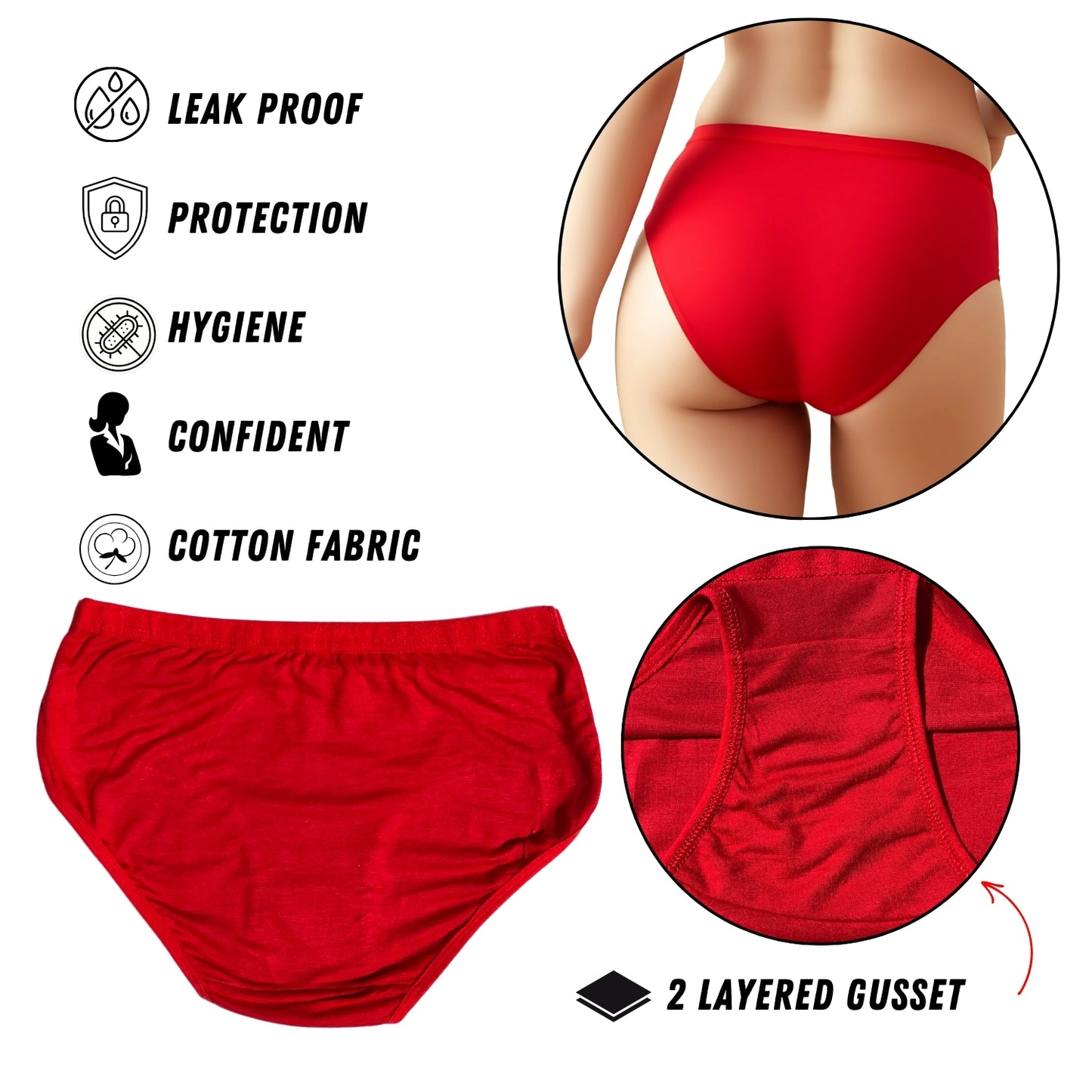 Romantic Red Cotton Bikini – Breathable, Comfortable & Perfect for Wedding Night | LOZEC CREATION