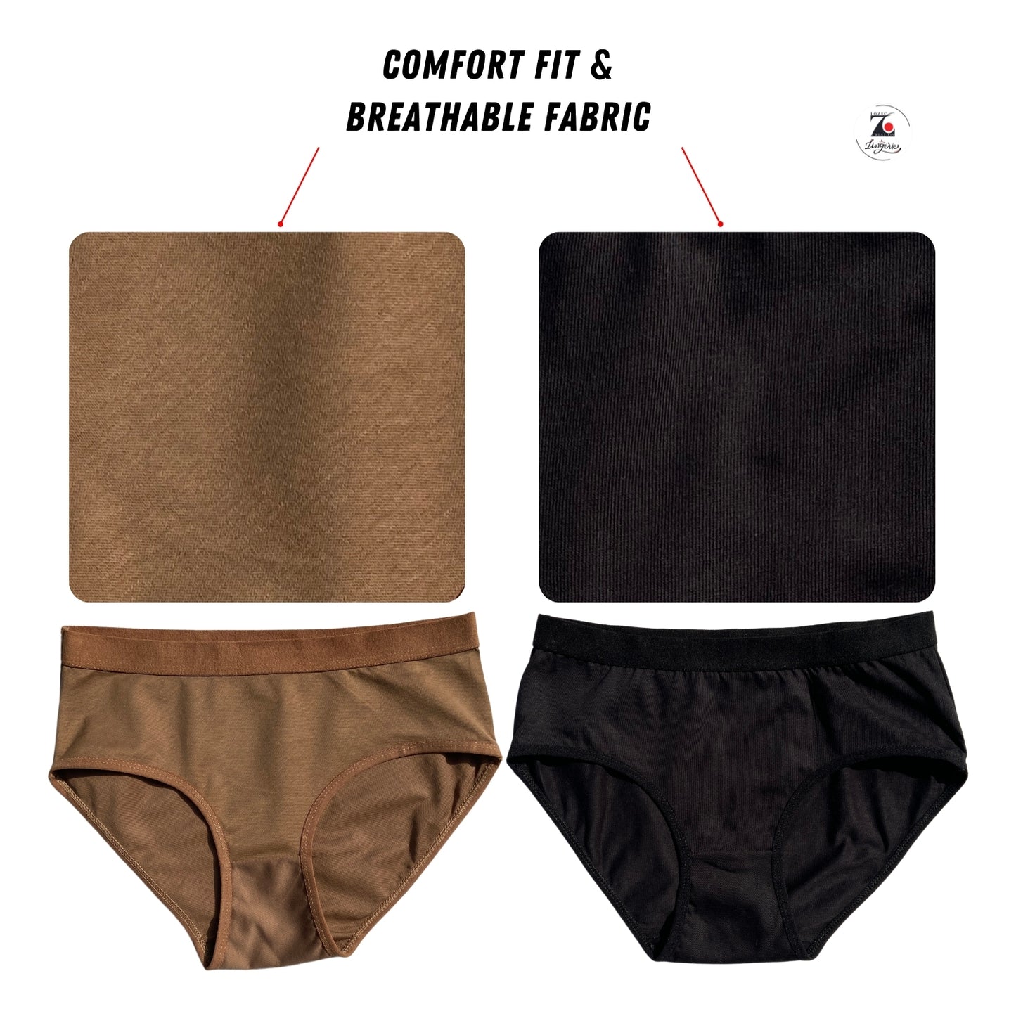 Ultra comfort panty with triple  stitching, secure fit and full coverage | LOZEC CREATION
