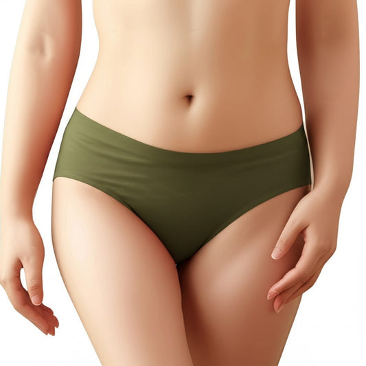 Women's Olive Green Panty with Breathable, Stretchable & Skin-Friendly | LOZEC CREATION