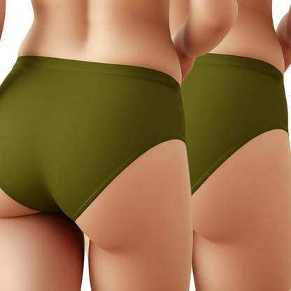 LOZEC CREATION® - Women’s Cotton Mid-Rise Panties – Soft & Breathable Daily Wear Briefs (Pack of 2)