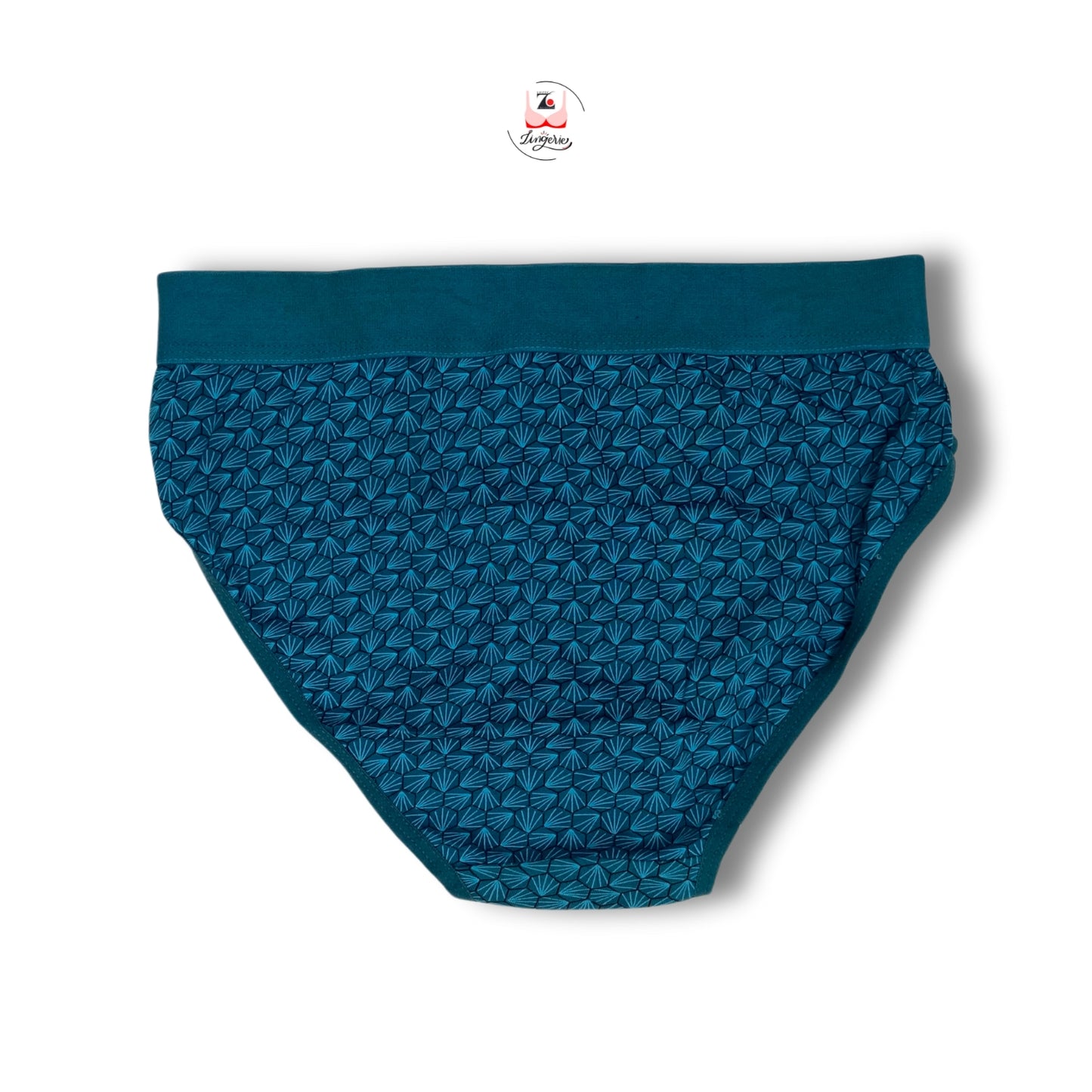 Hexagon Pattern Broad Waist Band Cotton Fabric Hipster Briefs- Pack of 3 Printed Colours
