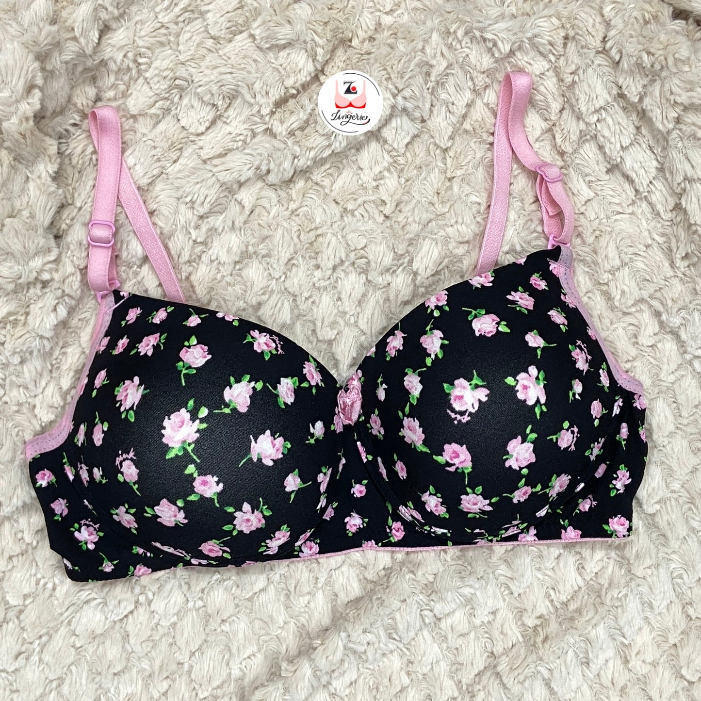 Flower Printed Light Padded Brassiere