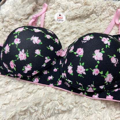 Flower Printed Light Padded Brassiere