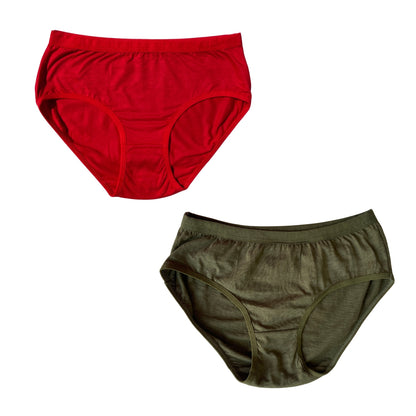 LOZEC CREATION® - Women’s Cotton Mid-Rise Panties – Soft & Breathable Daily Wear Briefs (Pack of 2)