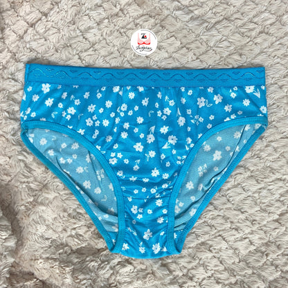 Flower Printed Cotton Lycra Briefs Pack of 3