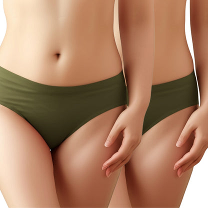 LOZEC CREATION® - Women’s Cotton Mid-Rise Panties – Soft & Breathable Daily Wear Briefs (Pack of 2)