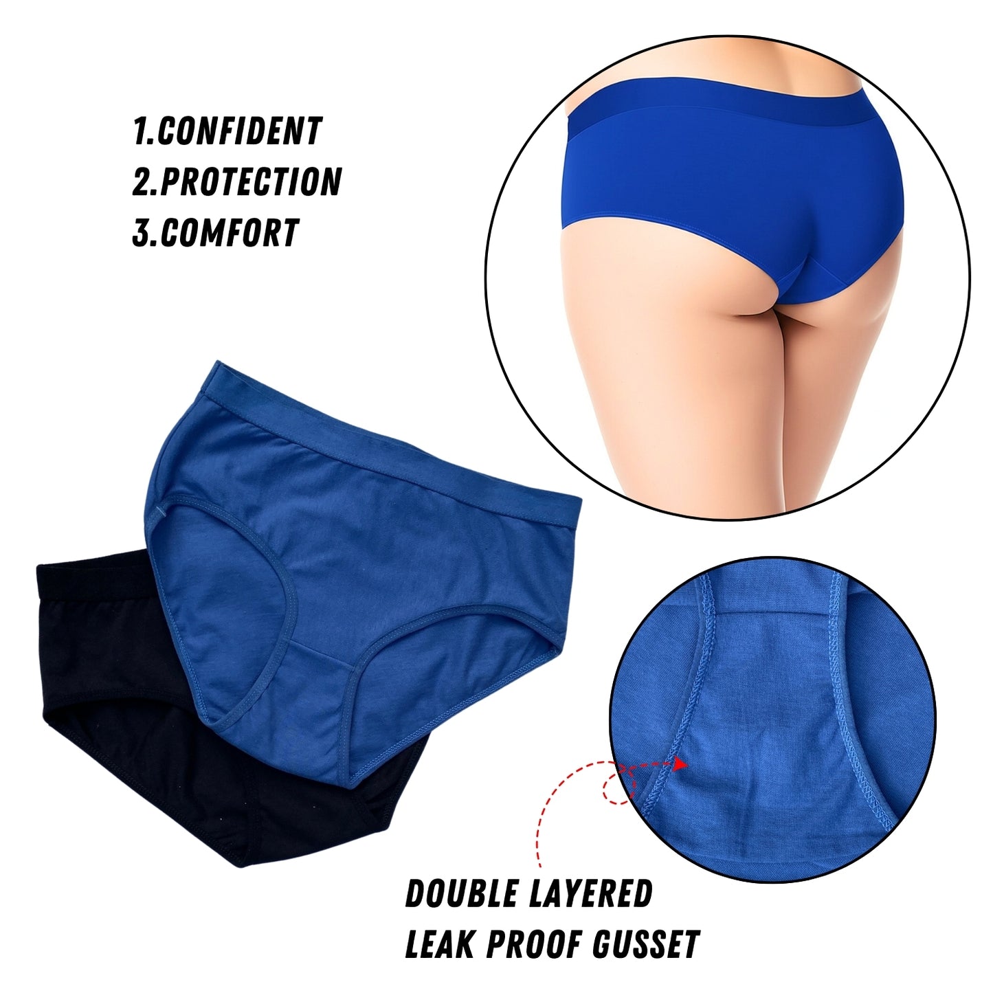 Comfort Panties for Women with Premium Quality Fabric and Leak Proof Gusset | LOZEC CREATION