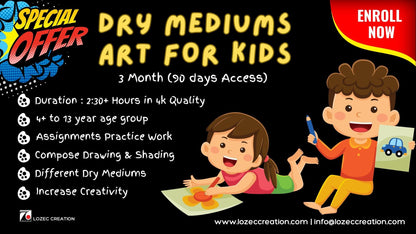 Dry mediums art course for Kids
