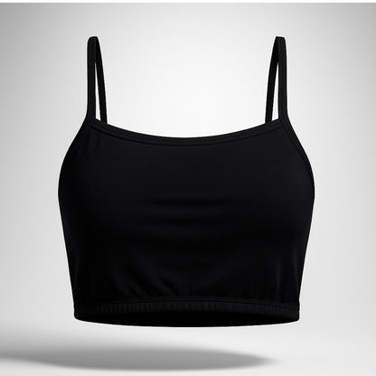 Lozec Creation free-size cotton bralette in black and white for women, fits XS to L, seamless and wire-free comfort top.