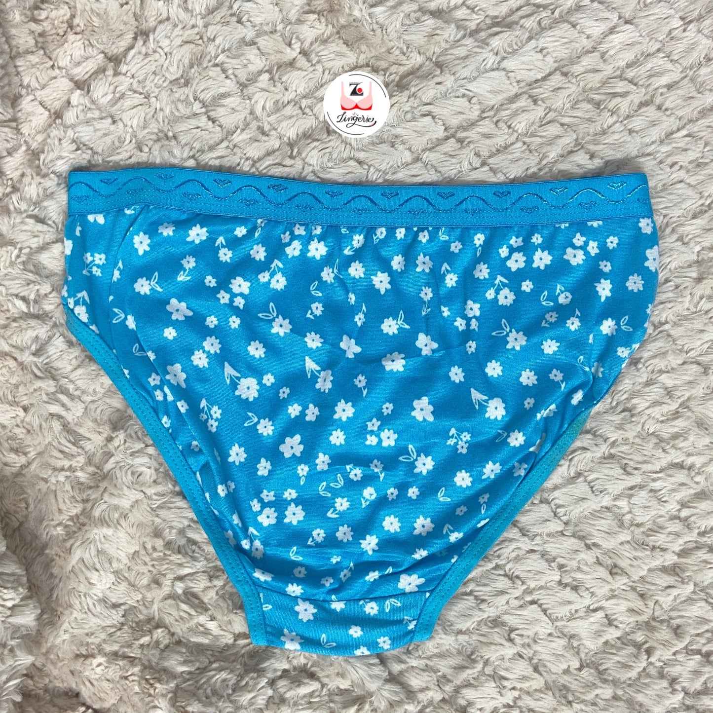 Flower Printed Cotton Lycra Briefs Pack of 3