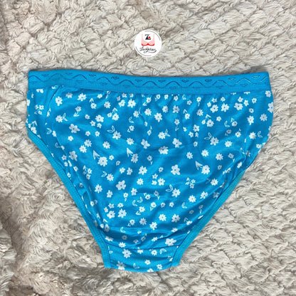 Flower Printed Cotton Lycra Briefs Pack of 3