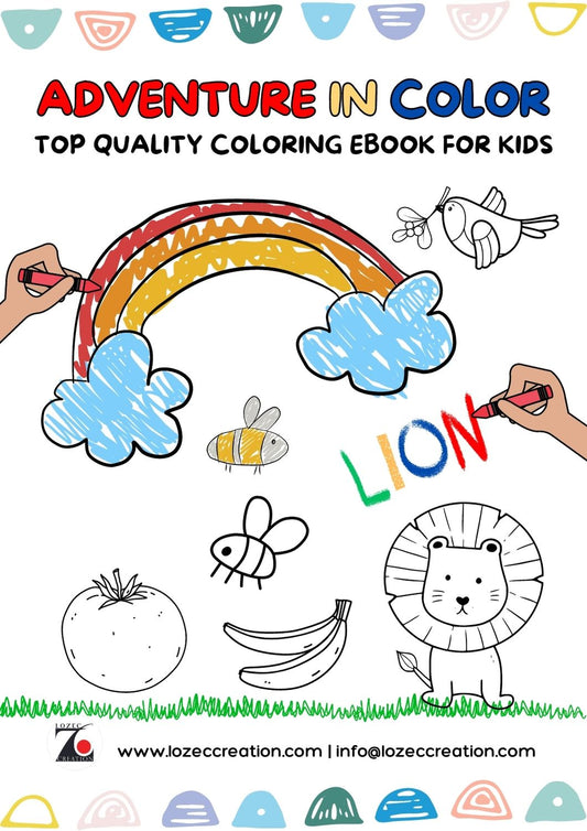 Adventures in color - A Top-Quality coloring eBook for Kids | Lozec Creation