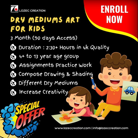 dry medium art Cours for kids | Lozec Creation 